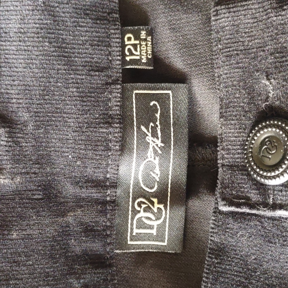 Diane Gilman DG2 | Black Boot Cut Corduroy Jean Sz 12 Petite NWT - Picture 6 of 7